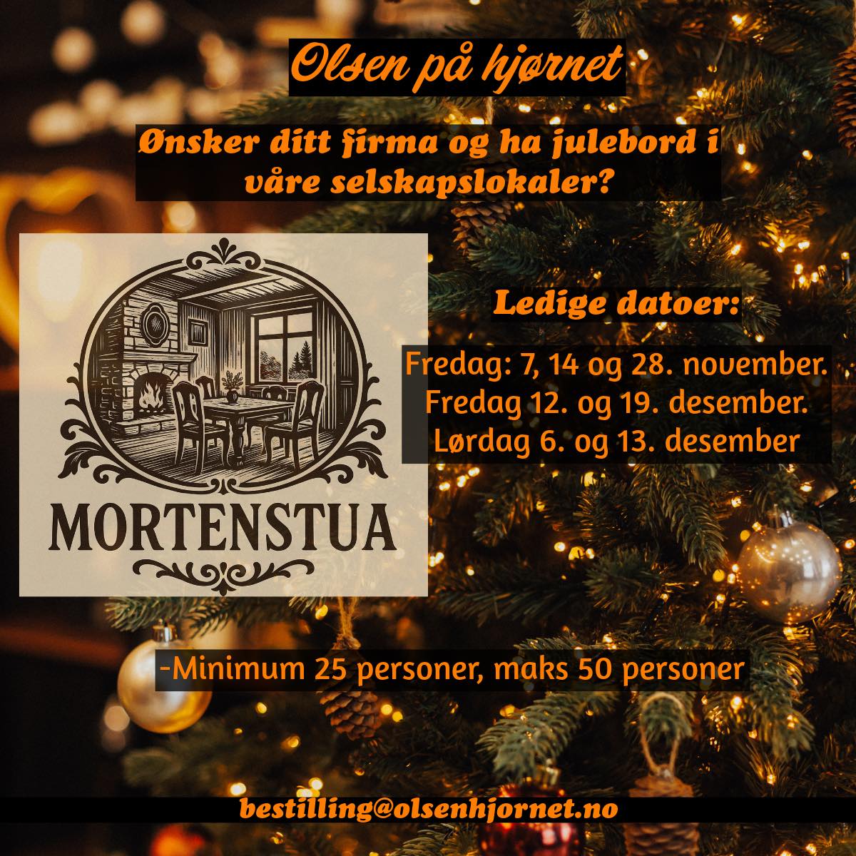 Ledige datoer Mortenstua